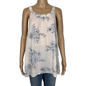 Torrid Hi-low Sleeveless Pink Floral Blouse Size 1